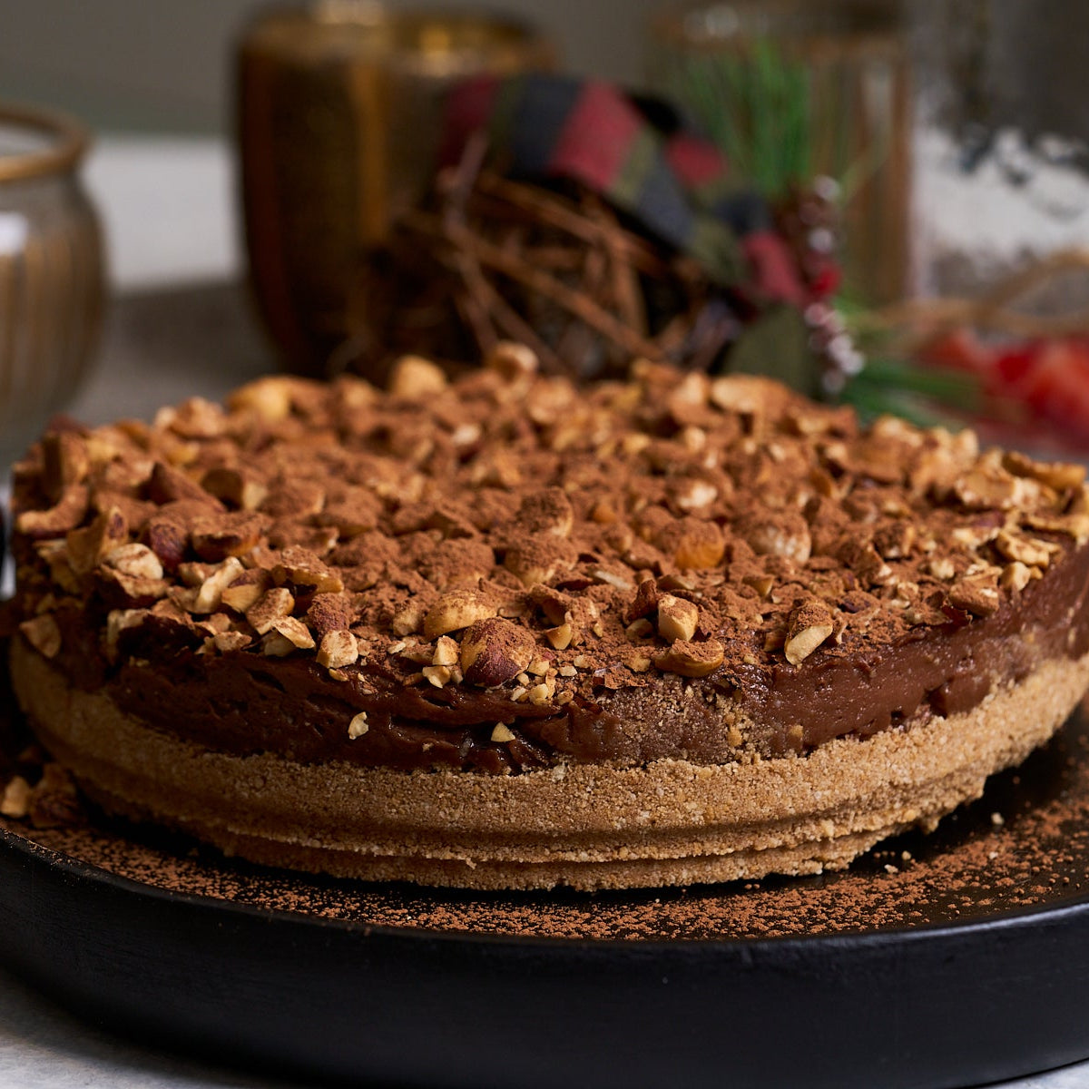 Cheesecake con crema de avellanas y cacao (6 personas)