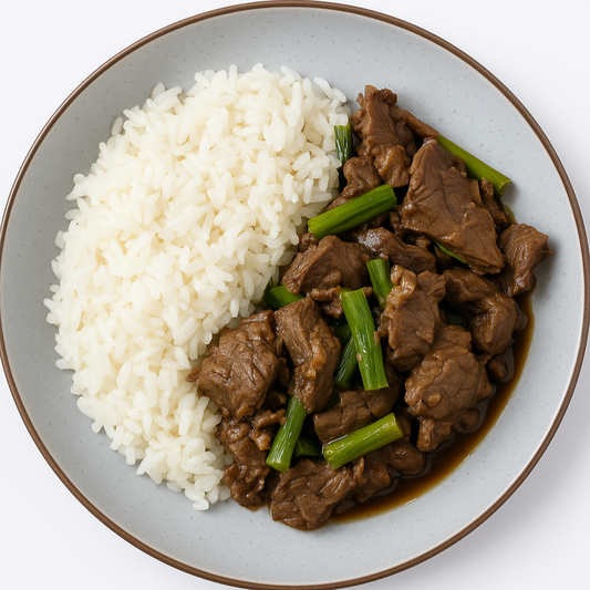 Carne Mongoliana con Arroz