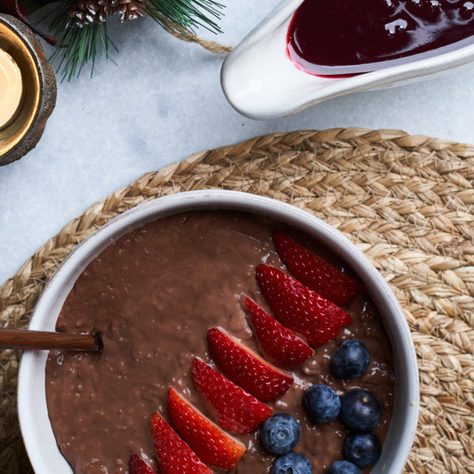 Panna Cotta de Chocolate con Salsa de Berries